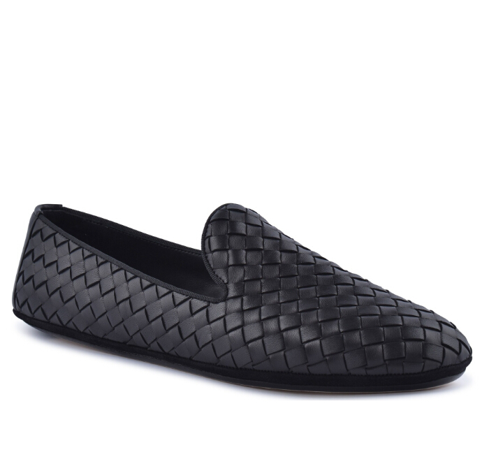 BOTTEGA VENETA LEATHER LOAFERS 女款编织皮革乐福鞋