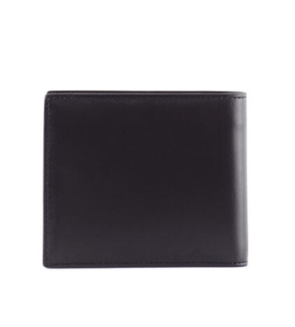 好价~SAINT LAURENT SIMPLE LEATHER WALLET WITH LOGO PATCH 黑色*钱包
