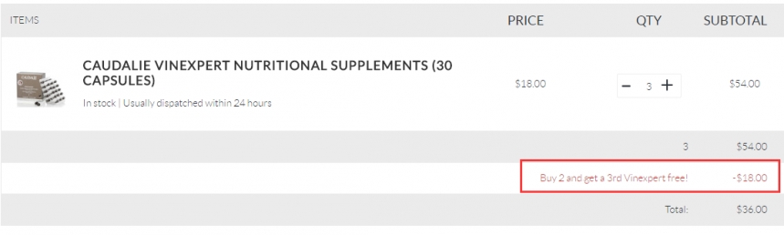 买三免一!CAUDALIE 欧缇丽 葡萄籽胶囊 30粒