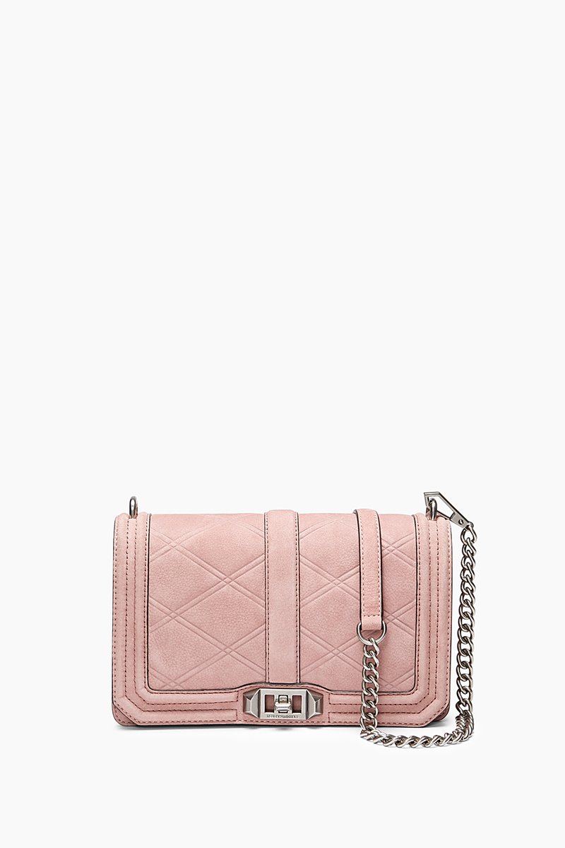 最后1天！Rebecca Minkoff Love Embossed  单肩链条包