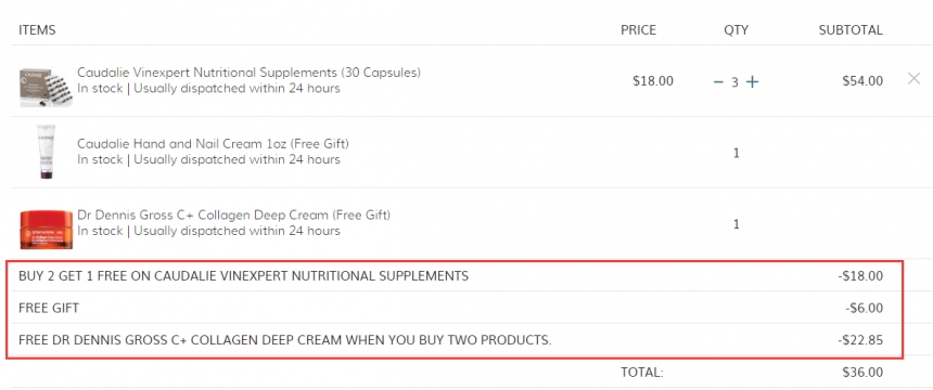 买三免一+送价值礼品！CAUDALIE 欧缇丽 葡萄籽胶囊 30粒