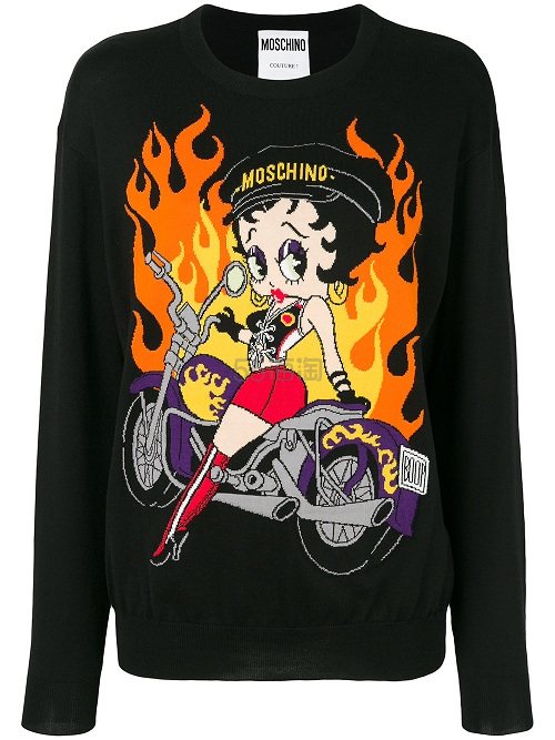 宋佳、刘雯同款 MOSCHINO Betty Boop骑士套头衫 