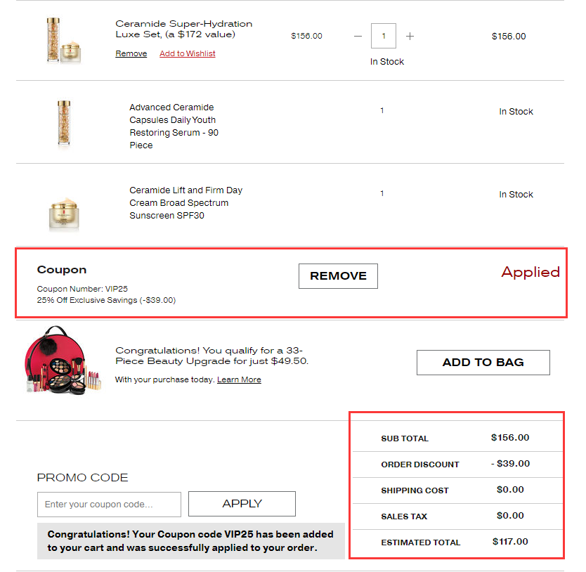 【55专享】Elizabeth Arden 雅顿 时空胶囊金致日霜紧致抗衰老组合 价值2