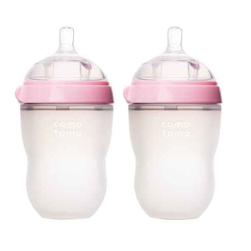 【单支仅要￥49】Comotomo 可么多么 婴儿硅胶奶瓶 粉色 250ml*2