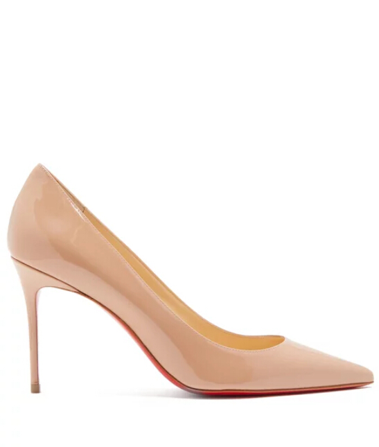 CHRISTIAN LOUBOUTIN Decolette 85mm patent-leather pumps 8.5cm裸色高跟鞋