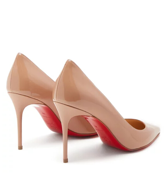 CHRISTIAN LOUBOUTIN Decolette 85mm patent-leather pumps 8.5cm裸色高跟鞋