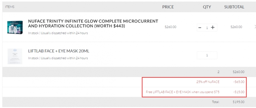 【限时*】额外7.5折！NuFace 微电流提拉紧致美容仪 