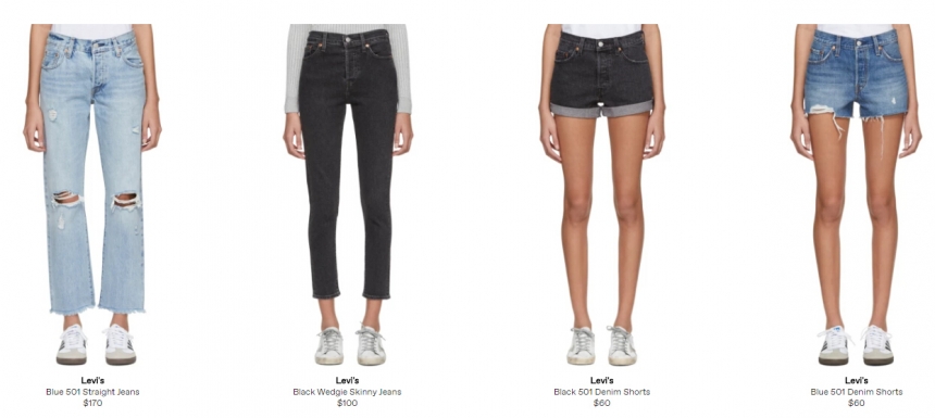 满200刀变可免费直邮中国~Ssense：精选 Levi's 男女牛仔系列