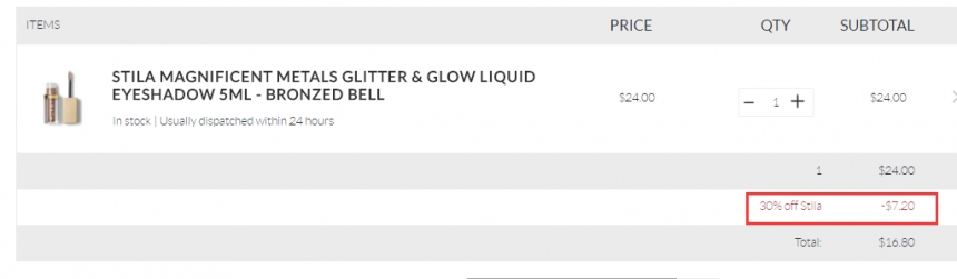 7折+限时*！Stila 闪耀液体眼影 多色可选