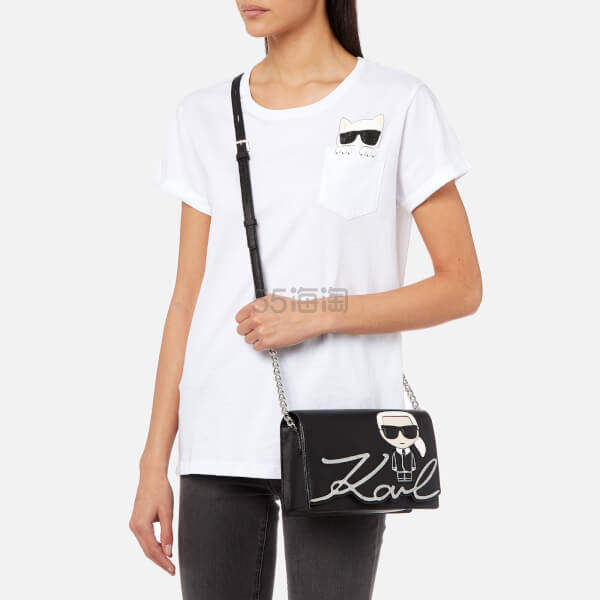免邮中国!Karl Lagerfeld K\/Ikonik 字母链条包