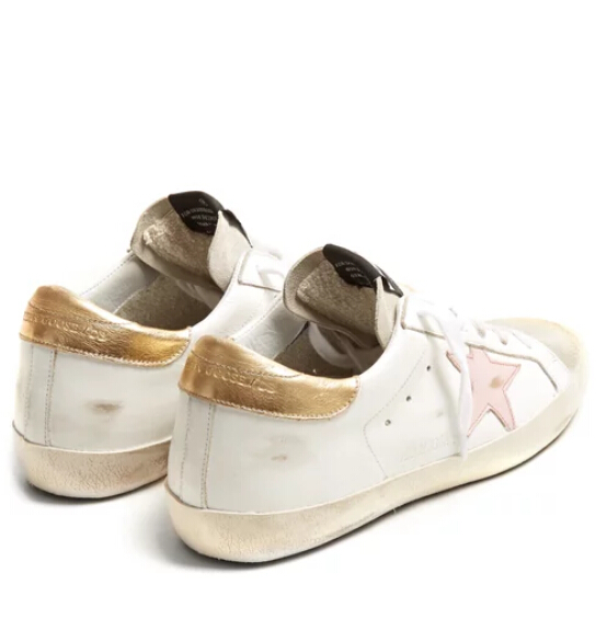 GOLDEN GOOSE DELUXE BRAND Super Star low-top leather trainers 金尾粉星小脏鞋