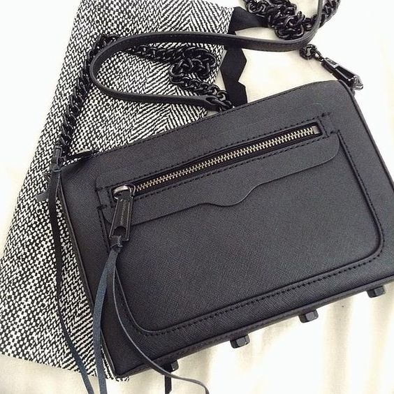 限时高返！Rebecca Minkoff *ERY CROSSBODY 黑色斜挎包 