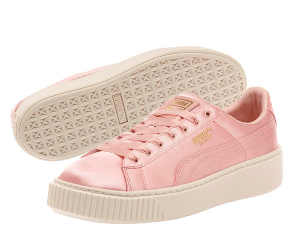 又有好价了！PUMA 彪马 BASKET PLATFORM 绸缎厚底鞋