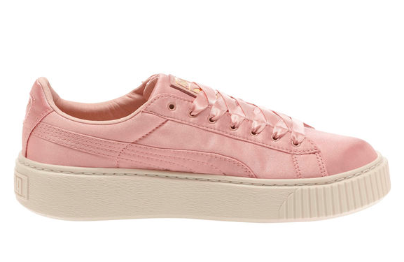 又有好价了！PUMA 彪马 BASKET PLATFORM 绸缎厚底鞋