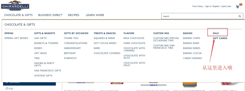 【】Ghirardelli 官网：精选清仓区巧克力