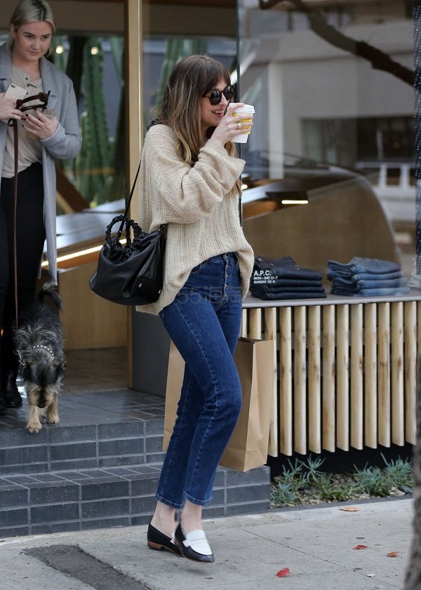 dakotajohnson同款therowdoublecirclemediumleatherbag真皮包包