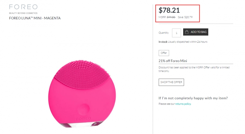限时*！FOREO LUNA MINI 洗脸神器