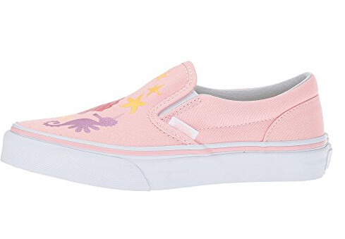 Vans Kids Classic Slip-On 童款一脚蹬粉色帆布鞋