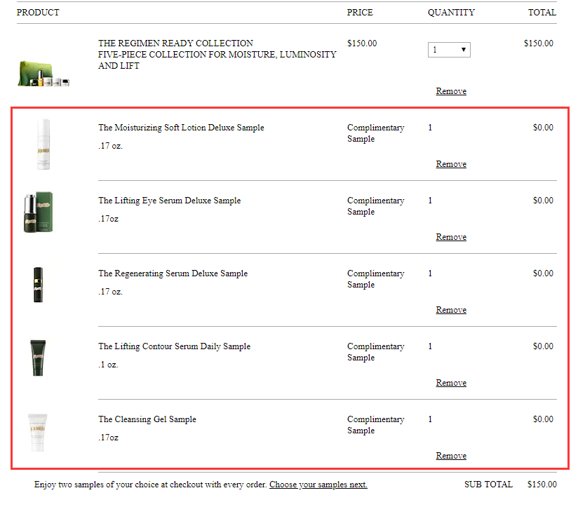 补货+送三件豪华小样！ la mer 海蓝之谜经典面霜护肤油等5件礼包 