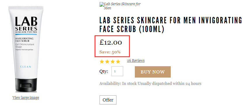 限时解禁直邮！5折！Lab Series 朗仕 活力磨砂洁面膏 100ml