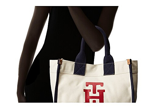 Tommy Hilfiger Canvas TH Print Medium Tote 中号字母图案帆布手袋