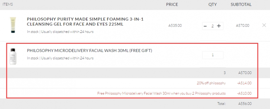 Skincarestore:Philosophy 自然哲理 草本三合一精华洁面乳等护肤