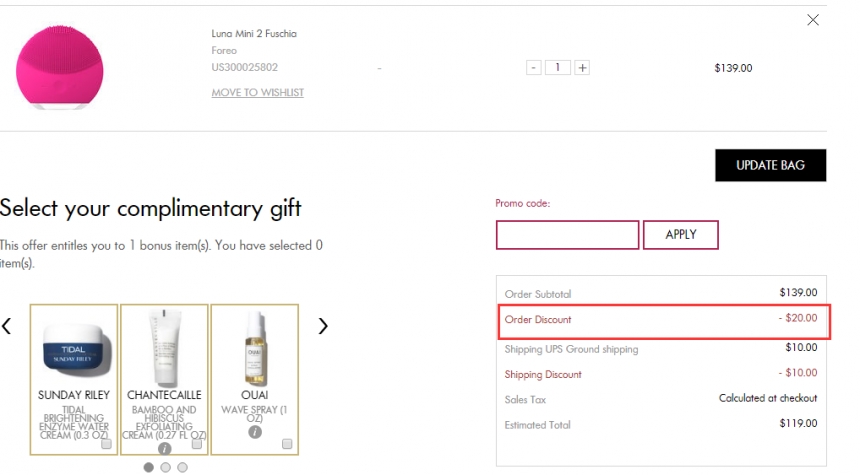 直减！FOREO luna mini 2代 声波硅胶洁面仪