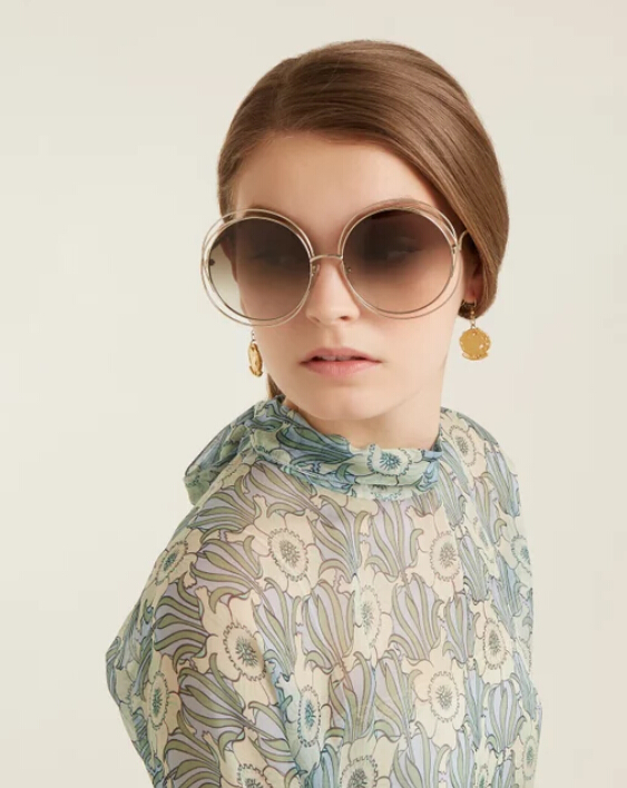 Chloe Carlina round-frame sunglasses 圆形墨镜