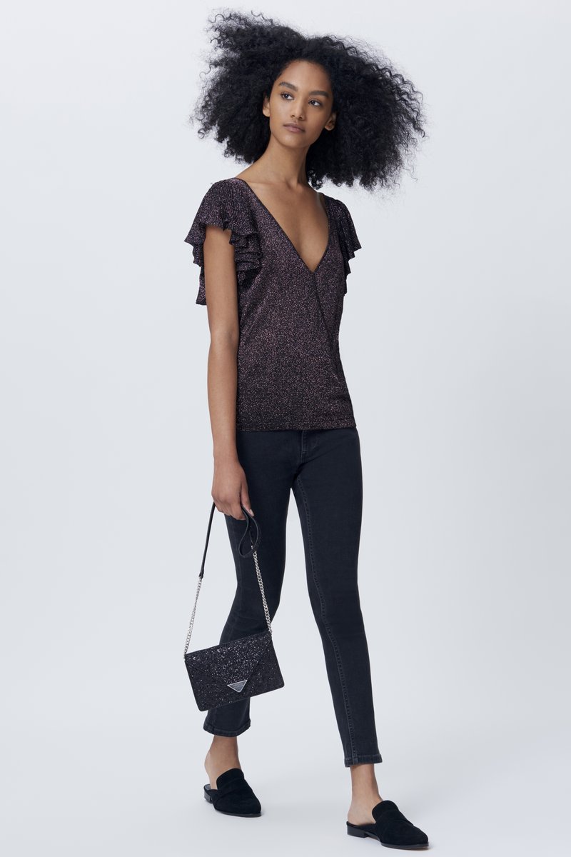 限时高返！Rebecca Minkoff 瑞贝卡 Molly 女士亮片信封包
