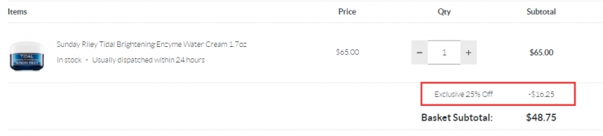 7.5折!SUNDAY RILEY *酵素水润面霜 50ml