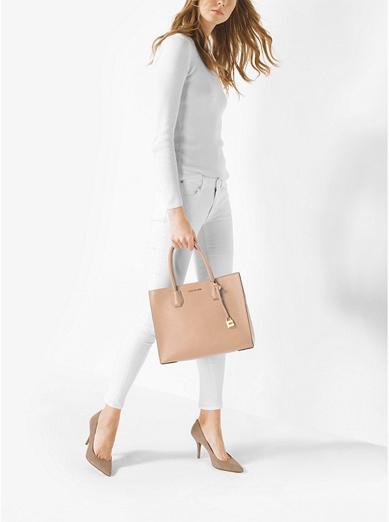 Michael Kors 迈克高仕 Mercer 奶茶色大号托特包