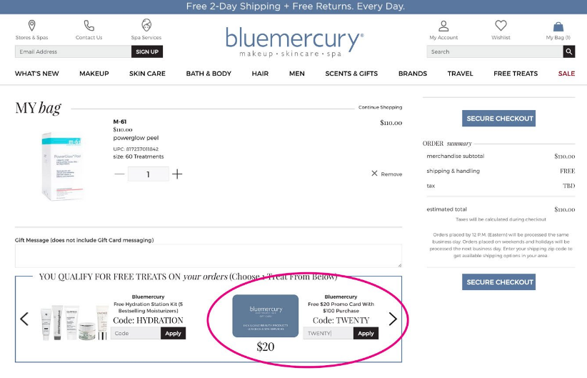 Bluemercury：la mer、NARS、香缇卡等各路美妆大牌