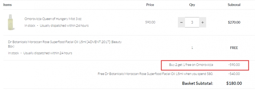 SkinStore：Omorovicza 匈牙利皇后水等天然护肤