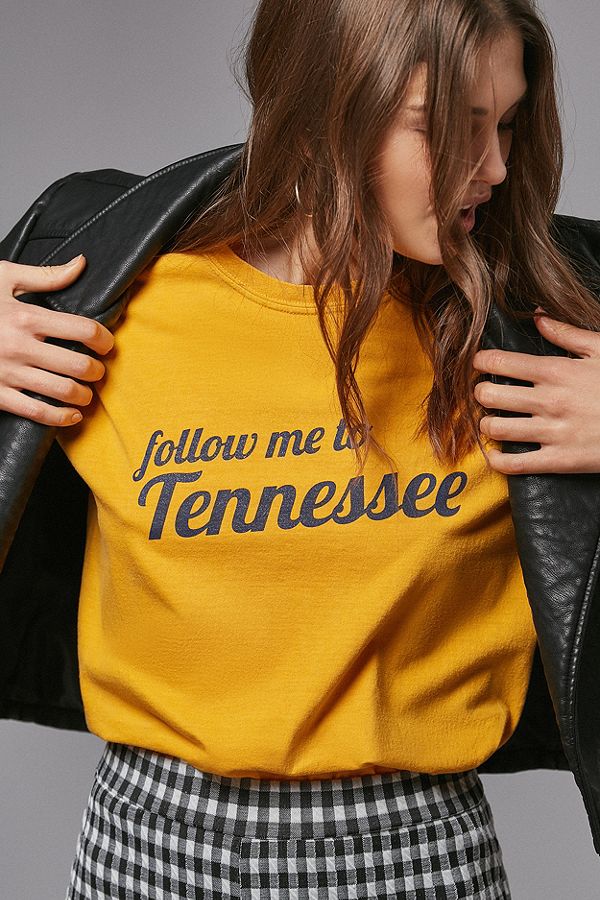 Follow Me To Tennessee 纯棉字母T恤