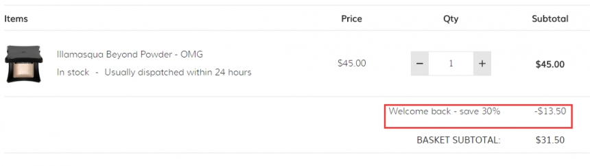 7折！ILLAMASQUA 英国专业彩妆 绝美高光 OMG