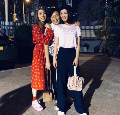 李冰冰、阿Sa*新同款 VERSACE Embroidered cotton-jersey T-shirt 粉色T恤衫