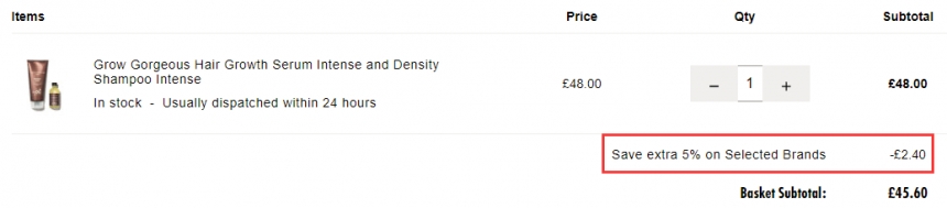 【1套直邮到手】7.1折！Grow Gorgeous **液增强版 60ml+*洗发水190ml