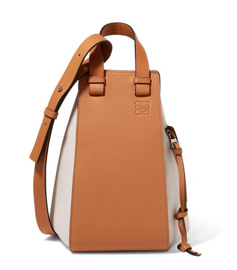LOEWE Hammock two-tone textured-leather shoulder bag 拼色*手袋