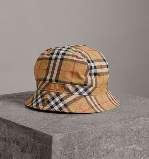 周冬雨同款！Burberry 巴宝莉 Vintage Check Bucket 彩虹格纹渔夫帽