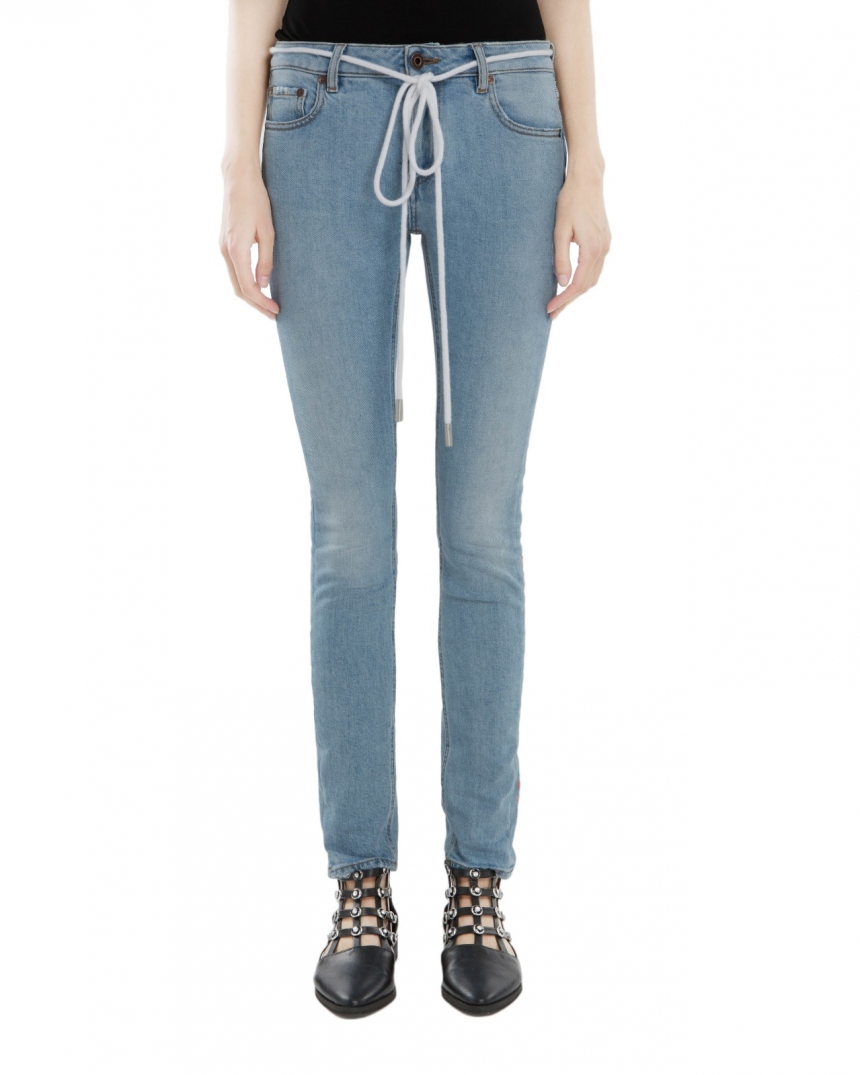 【55专享】OFF-WHITE c/o VIRGIL ABLOH™ 刺绣印花*牛仔裤