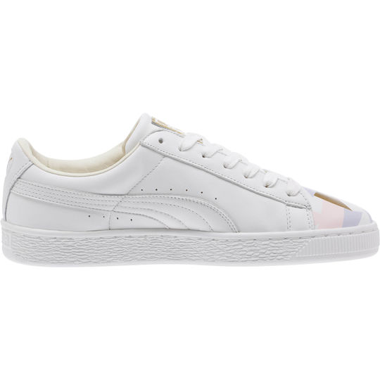 【免邮+额外8折】 Puma 彪马 Basket Classic Geo Camo 白色女士板鞋