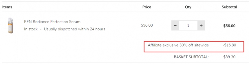 【55专享】REN 天然有机鲜果 VC *精华 30ml