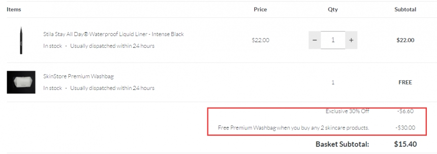 7折！Stila 全天持久防晕染眼线液笔