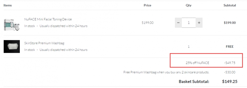 SkinStore：NuFace 微电流提拉紧致美容仪