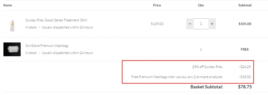 SkinStore：Sunday Riley *好*等热卖护肤