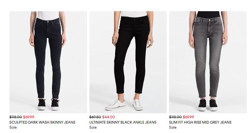 Calvin Klein 精选女士折扣区时尚牛仔裤