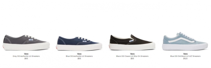 Ssense：精选 Vans 男、女款运动鞋