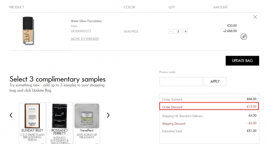 Space NK UK：DIPTYQUE、nars、HOURGLASS等各路美妆护肤热卖品牌