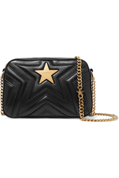 【刘雯类同款】STELLA MCCARTNEY 带缀饰绗缝人造皮革相机包 两色可选