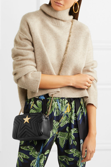 【刘雯类同款】STELLA MCCARTNEY 带缀饰绗缝人造皮革相机包 两色可选